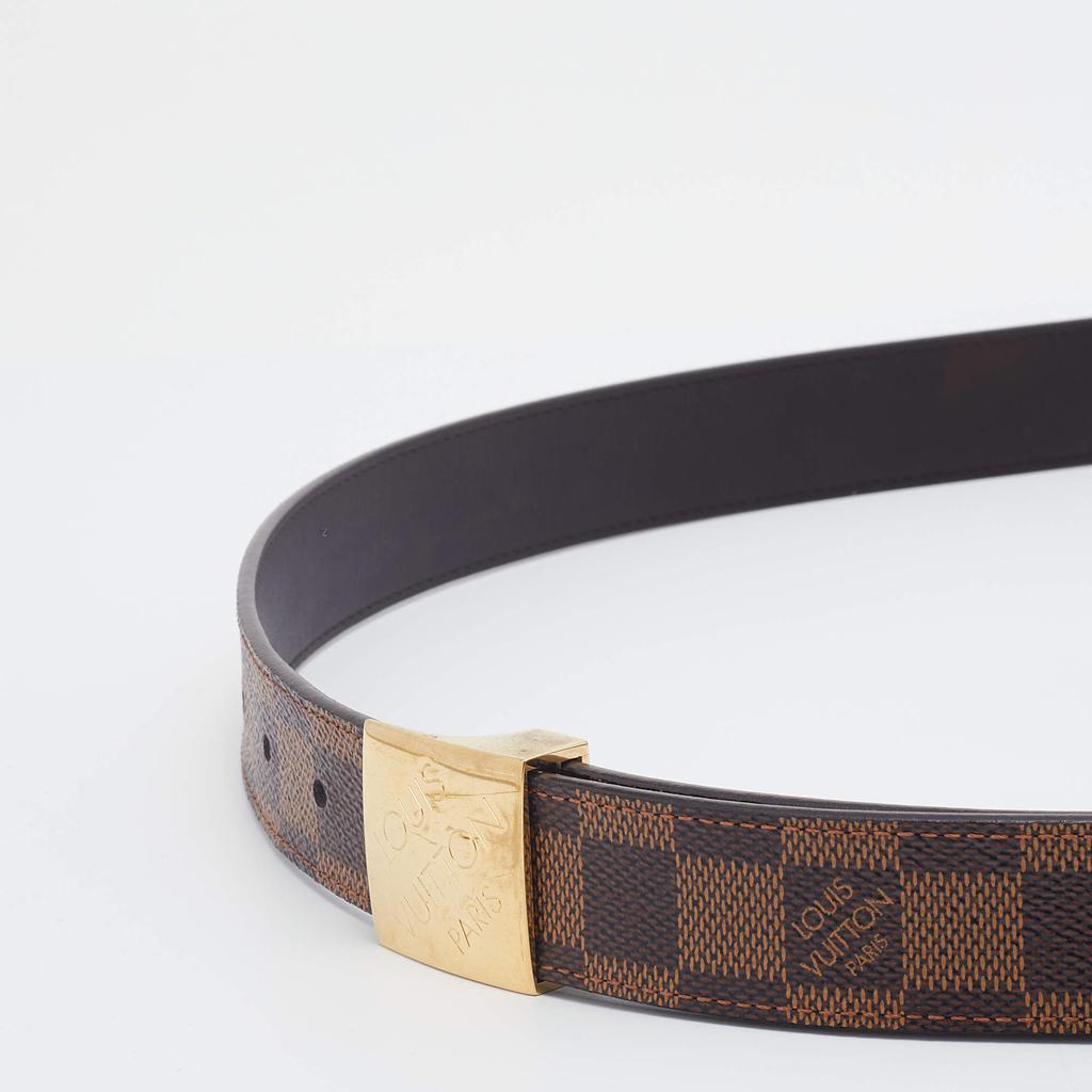 Louis Vuitton Brown Coated Canvas Buckle Belt 100CM商品第3张图片规格展示