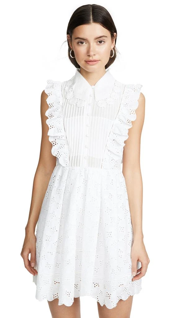 商品Self Portrait|Self Portrait Leaf Broderie Anglaise Mini Dress,价格¥1802,第1张图片