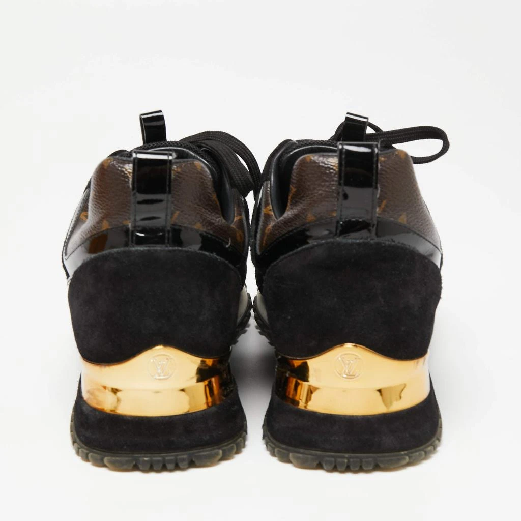 商品[二手商品] Louis Vuitton|Louis Vuitton Brown/Black Monogram Coated Canvas, Mesh and Suede Run Away Sneakers Size 36.5,价格¥5300,第5张图片详细描述