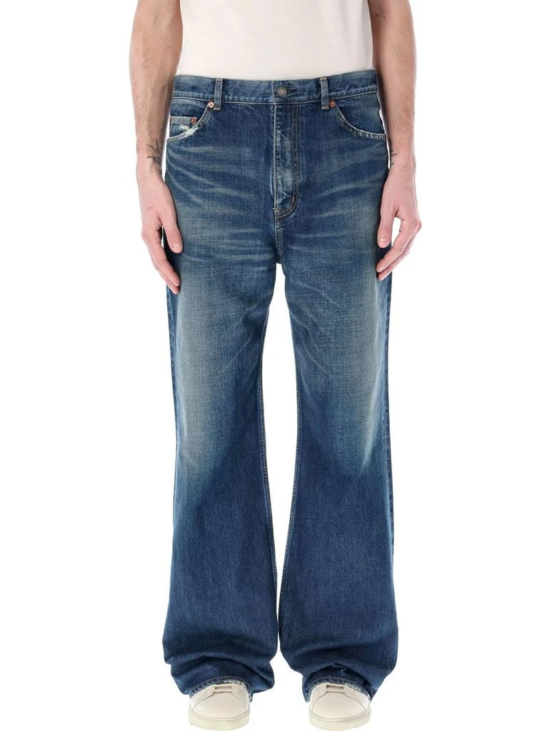商品Yves Saint Laurent|Saint Laurent Whiskering-Effect Distressed Bootcut Jeans,价格¥6394,第1张图片