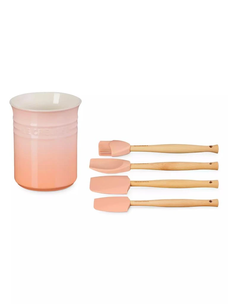 商品Le Creuset|5-Piece Utensil &amp; Stoneware Crock Set,价格¥522,第3张图片详细描述
