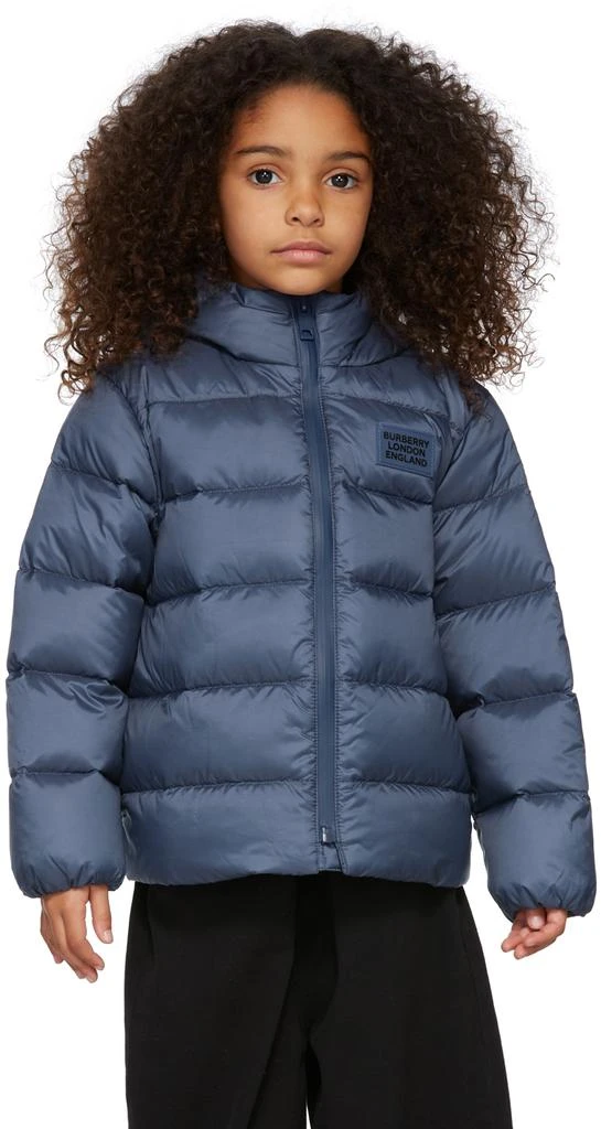 商品Burberry|Kids Blue Down Puffer Jacket,价格¥3201,第2张图片详细描述