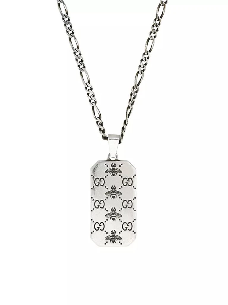 商品Gucci|Sterling Silver Signature Bee Dog Tag Necklace,价格¥4727,第2张图片详细描述