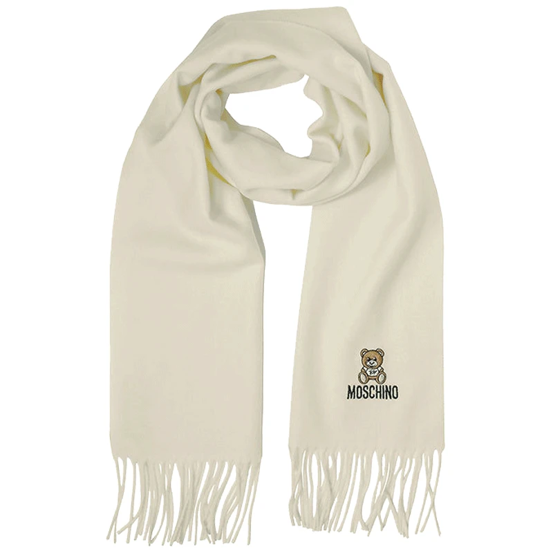商品Moschino|MOSCHINO 白色女士围巾 50124-M529-3002,价格¥402,第1张图片