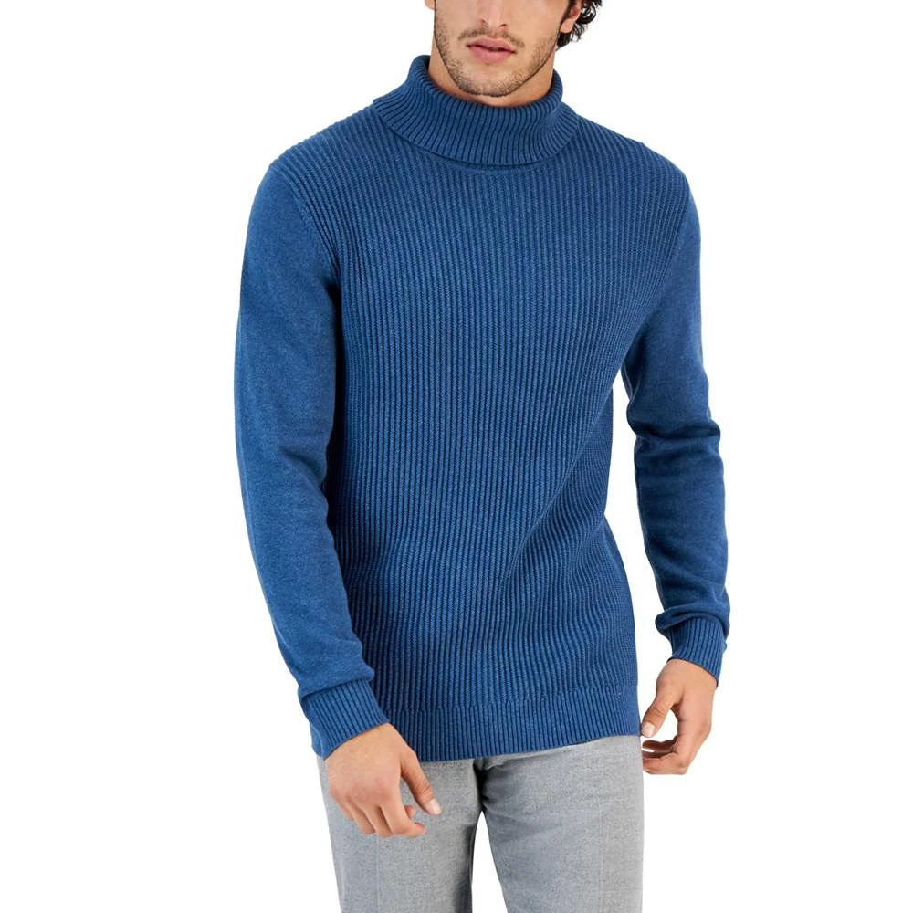 商品Club Room|Men's Textured Cotton Turtleneck Sweater, Created for Macy's,价格¥148,第1张图片