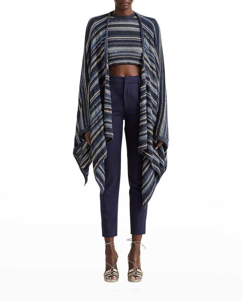 商品Ralph Lauren|Striped Crochet-Knit Crop Sweater,价格¥1886,第1张图片