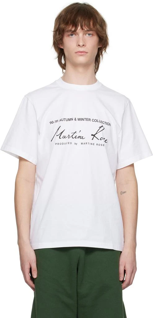 商品Martine Rose|White Printed T-Shirt,价格¥872,第1张图片