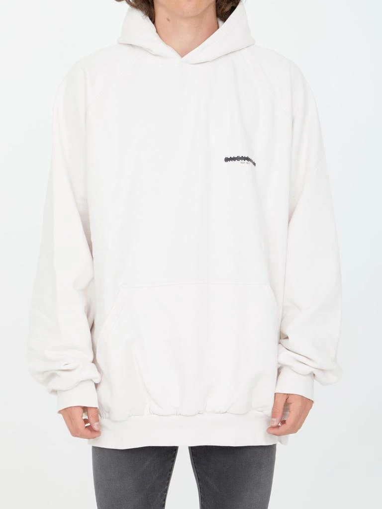 商品Balenciaga|Balenciaga White Hoodie With Logo,价格¥4868,第1张图片