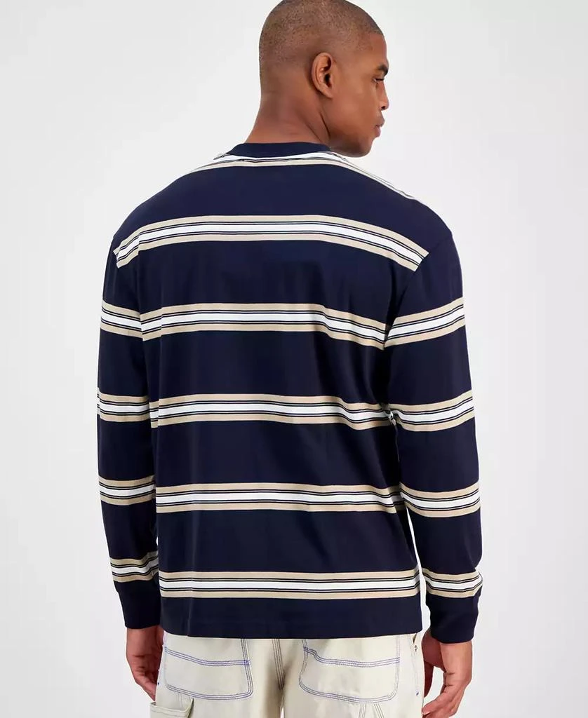商品Hugo Boss|Men's Nistriplo Relaxed Fit Striped Long Sleeve Crewneck T-Shirt,价格¥505,第4张图片详细描述