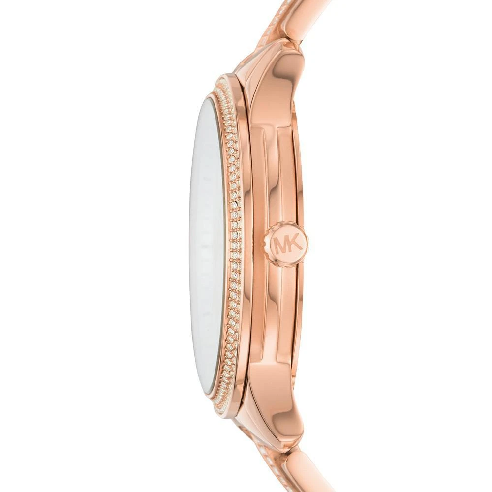 商品Michael Kors|Women's Runway Rose Gold-Tone Stainless Steel Bracelet Watch 38mm,价格¥1839,第3张图片详细描述