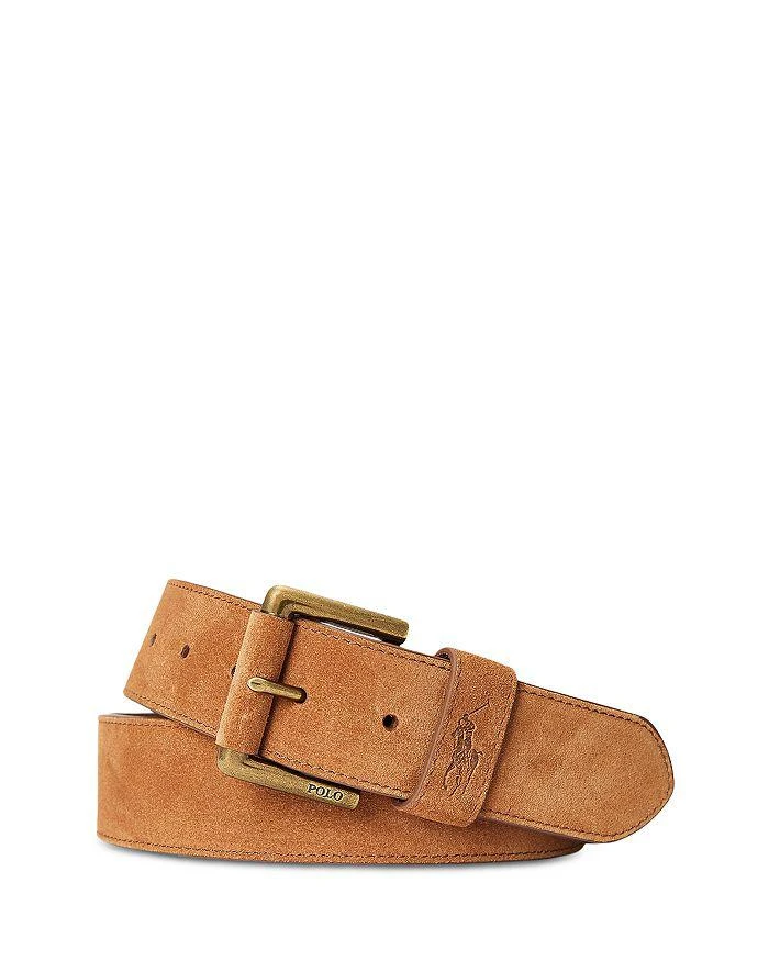 商品Ralph Lauren|Men's Suede Roller Buckle Belt,价格¥666,第1张图片详细描述