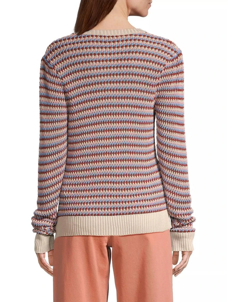 商品Weekend Max Mara|Revere Striped Cotton-Blend Sweater,价格¥1220,第5张图片详细描述