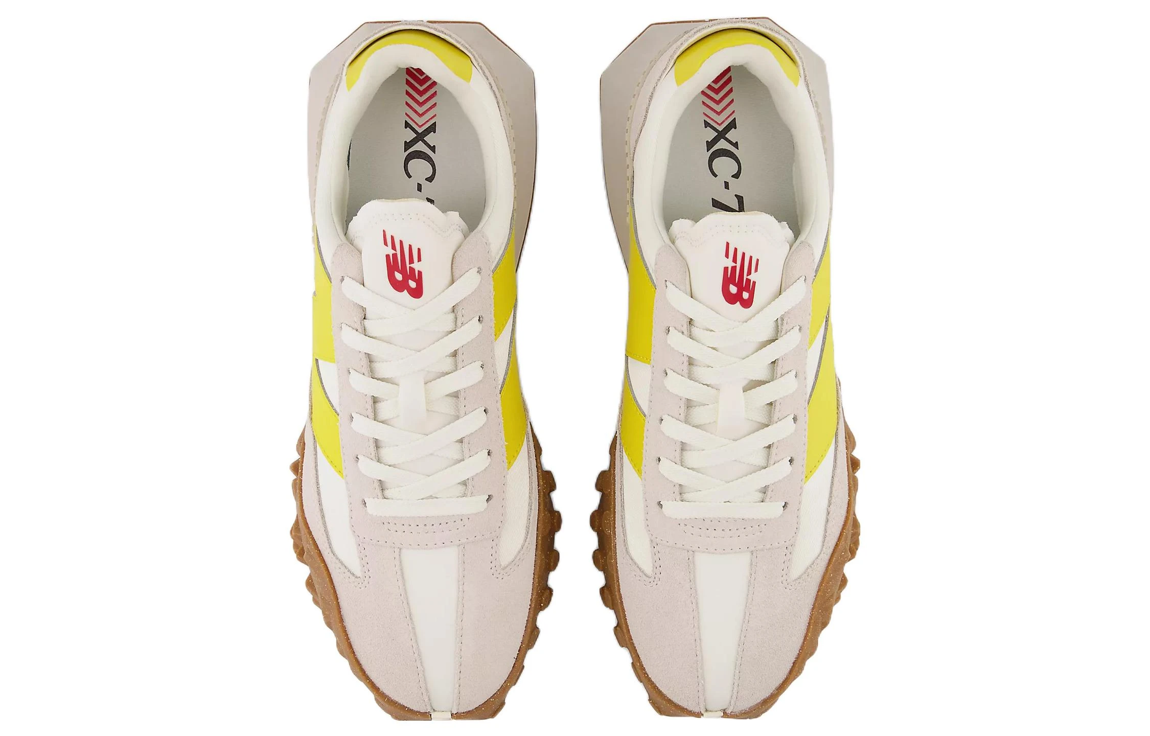 商品[国内直发] New Balance|XC-72 复古经典配色机能潮搭 织物皮革防滑耐磨轻便 低帮 休闲跑步鞋 男女同款 灰黄,价格¥458,第5张图片详细描述