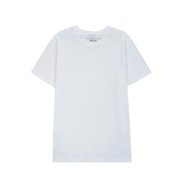 【享贝家】（国内现货-QD）EVISU 福神 胸前小标圆领宽松短袖T恤 男女同款 白色 ET5UTS903WH 商品