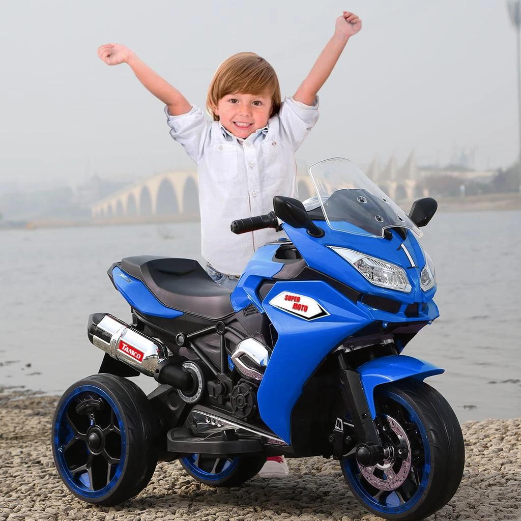 商品Streamdale Furniture|Streamdale 12V Kids Electric Motorcycle with Three Lighting Wheels,价格¥3463,第2张图片详细描述