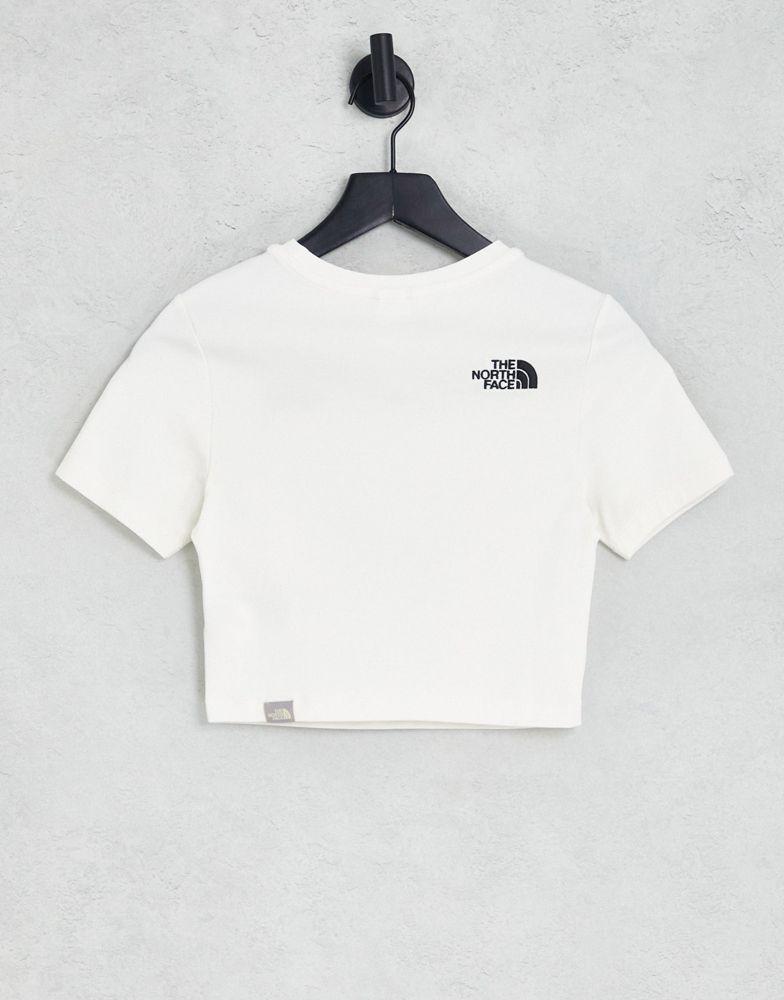 商品The North Face|The North Face cropped t-shirt in white Exclusive at ASOS,价格¥134,第4张图片详细描述