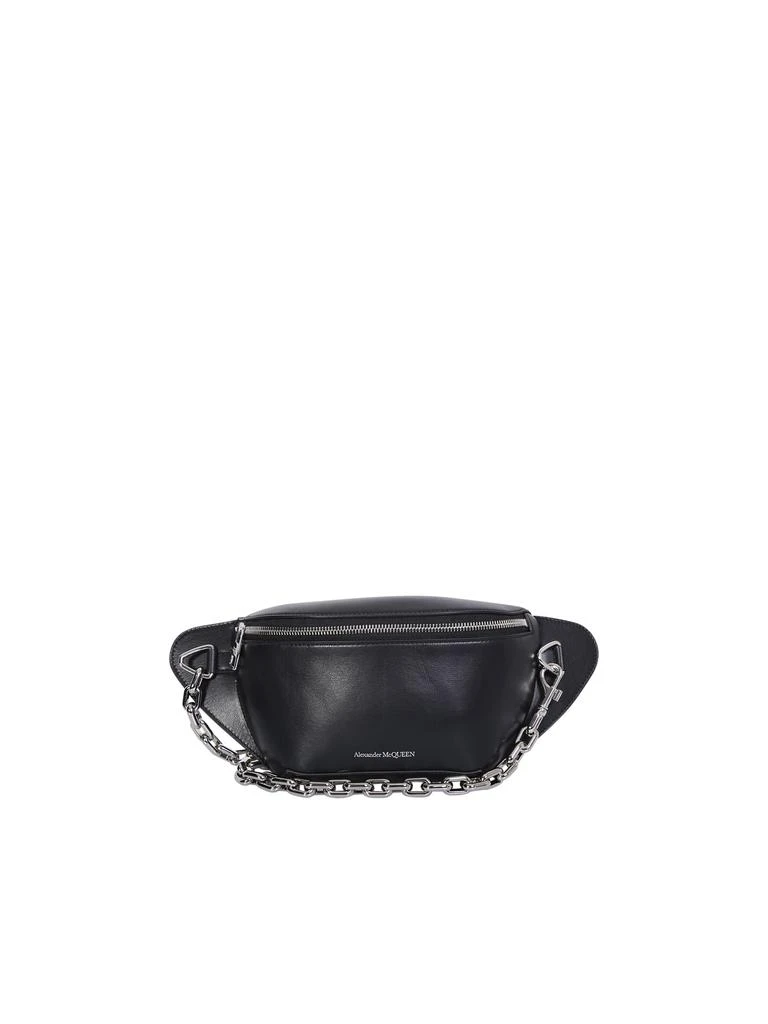 商品Alexander McQueen|Black Biker Belt Bag,价格¥5413,第1张图片