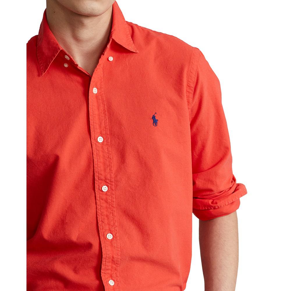 拉夫劳伦 男士经典版型纯色牛津衬衫商品第4张图片规格展示