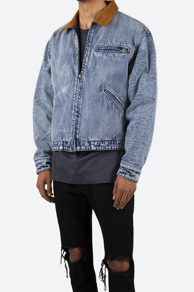商品MNML|Collared Work Jacket - Blue,价格¥558,第4张图片详细描述