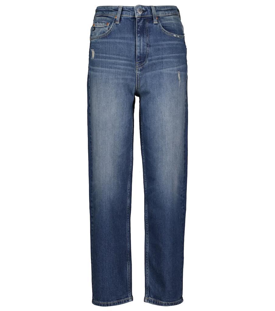 商品AG Jeans|Balloon高腰直筒牛仔裤,价格¥921,第1张图片