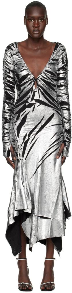 黑色 & 银色 D-Rilt 连衣裙商品第1张图片规格展示