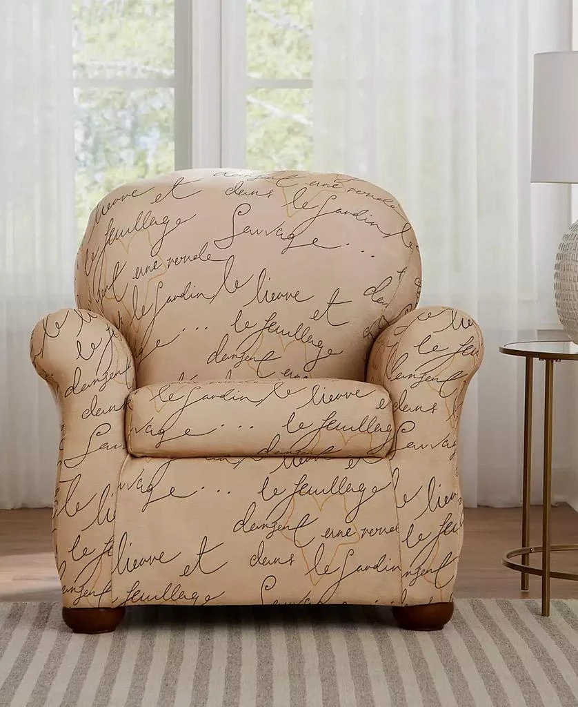 商品Waverly|Stretch Pen Pal 1 Piece Ottoman Slipcover, 30" x 26" x 20",价格¥210,第3张图片详细描述