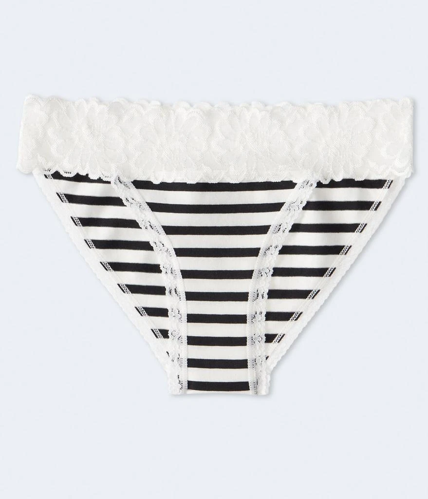 商品Aeropostale|Aeropostale Striped Lace-Trim Bikini,价格¥36,第1张图片