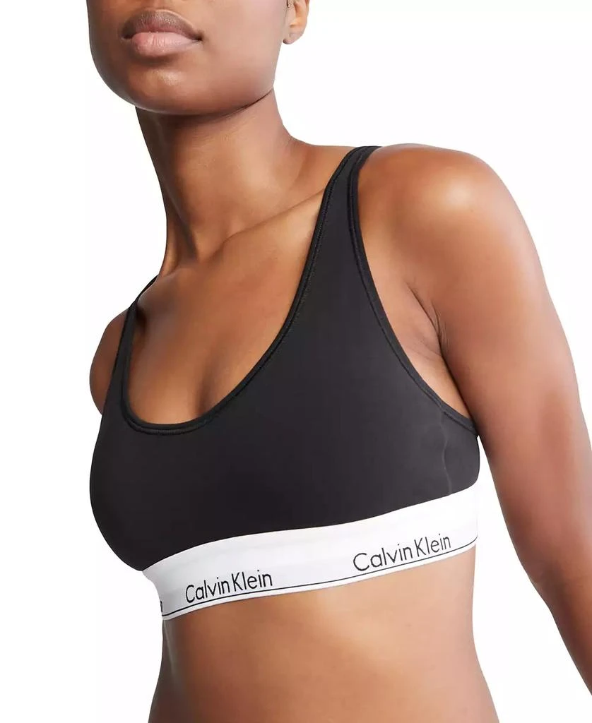 商品Calvin Klein|Calvin Klein Women's Modern Cotton Lightly Lined Bralette QF7586,价格¥167,第4张图片详细描述