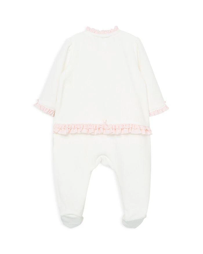 商品Little Me|Girls' Velour Ruffled Flowers Footie - Baby,价格¥76,第2张图片详细描述
