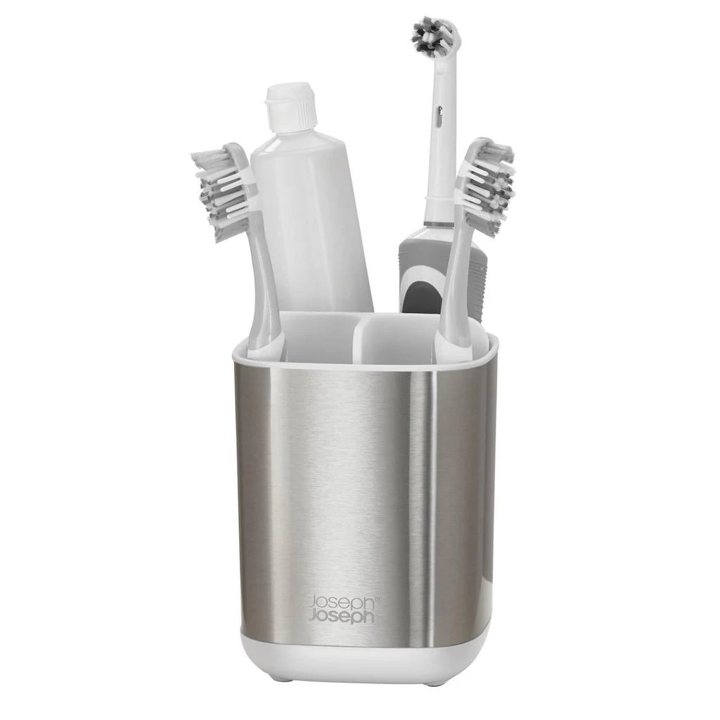 商品Joseph Joseph|Joseph Joseph EasyStore Steel Toothbrush Caddy - Steel,价格¥159,第1张图片