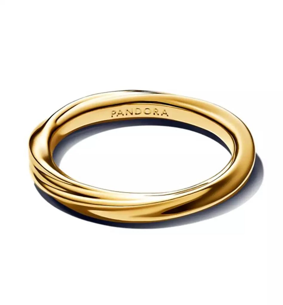 商品PANDORA|Twisted 14K Gold Plated Band Ring,价格¥553,第2张图片详细描述