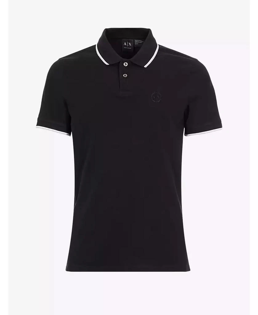 商品Armani Exchange|Men's Contrast Tipped Polo Shirt,价格¥486,第5张图片详细描述