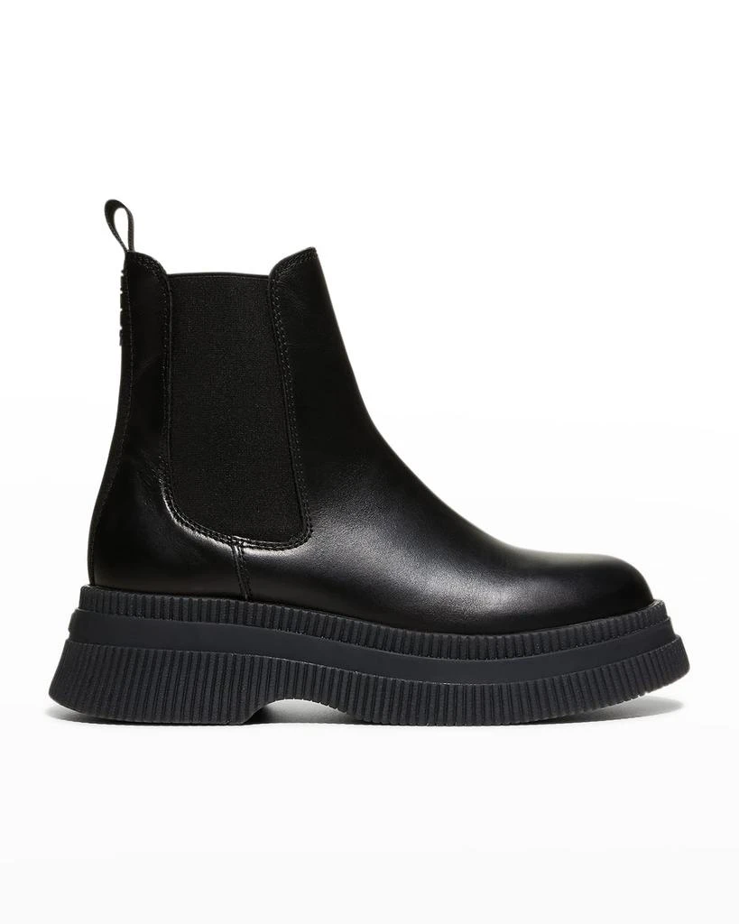 商品Ganni|Creeper Calfskin Chelsea Booties,价格¥1691,第1张图片