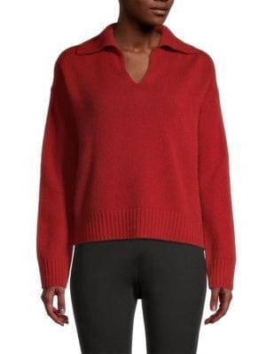 商品Tahari|Cashmere Split V-Neck Sweater,价格¥559-¥782,第1张图片