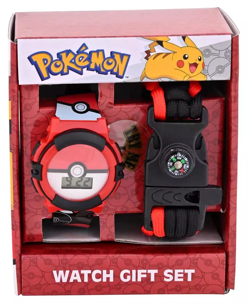 商品Accutime|Kids Unisex Pokemon Poke Ball Black Silicone Strap Watch 38mm Set,价格¥150,第5张图片详细描述