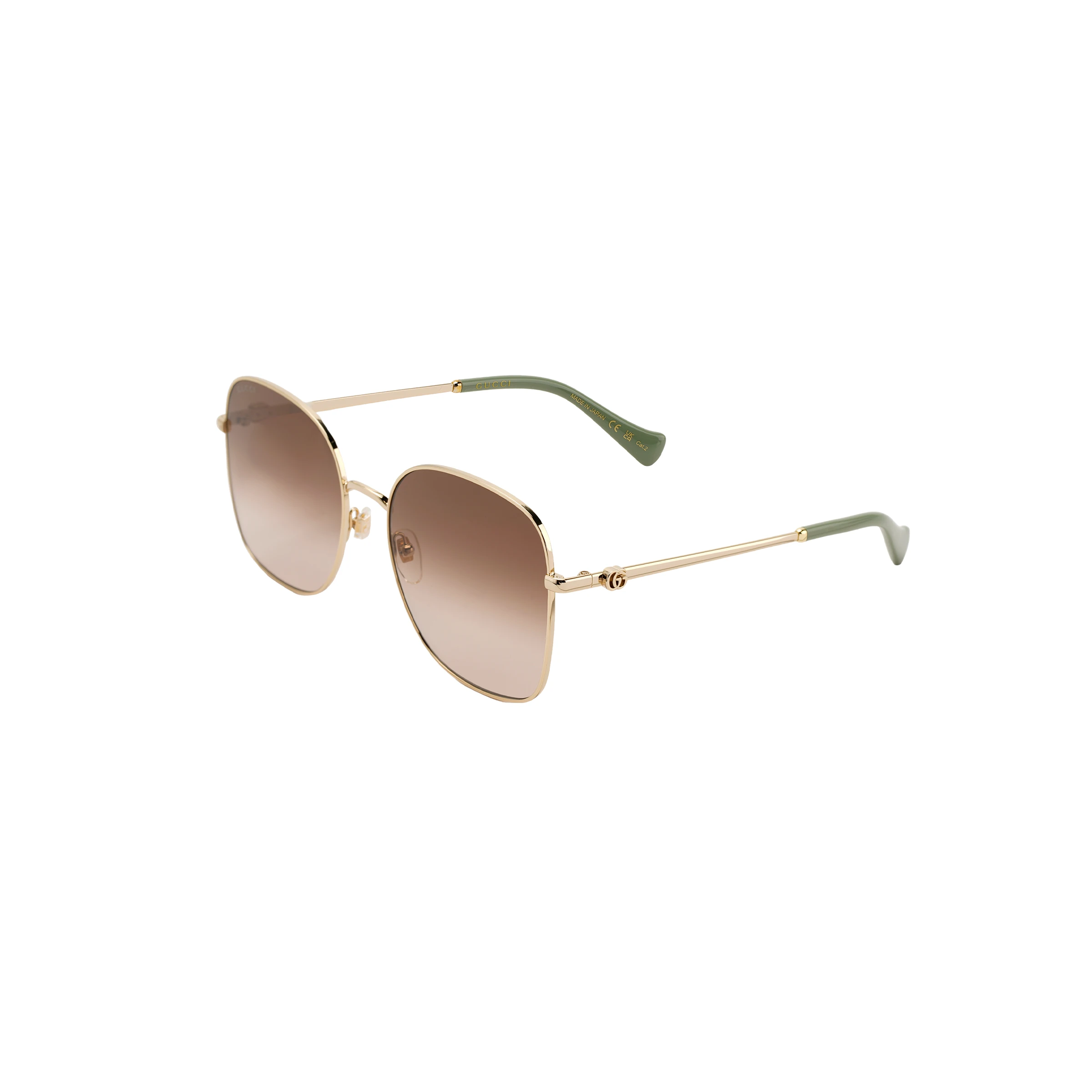商品[国内直发] Gucci|古驰 金属 蝶形太阳眼镜墨镜 女款 渐变茶色,价格¥2368,第1张图片