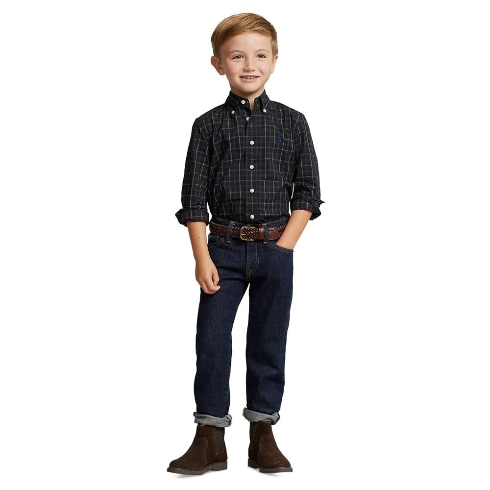 商品Ralph Lauren|Toddler and Little Boys Plaid Cotton Poplin Shirt,价格¥165,第2张图片详细描述