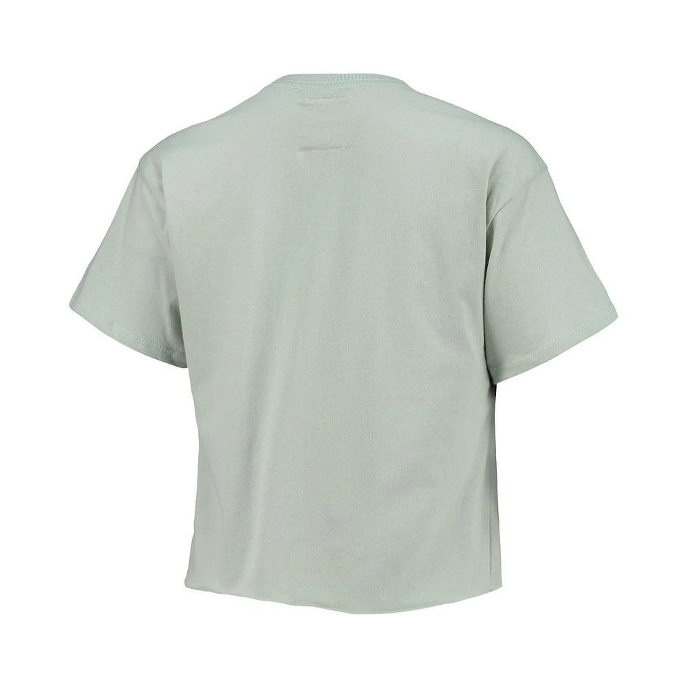 商品League Collegiate Wear|Women's Green Miami Hurricanes Chain Stitch Clothesline Crop Top,价格¥225,第3张图片详细描述