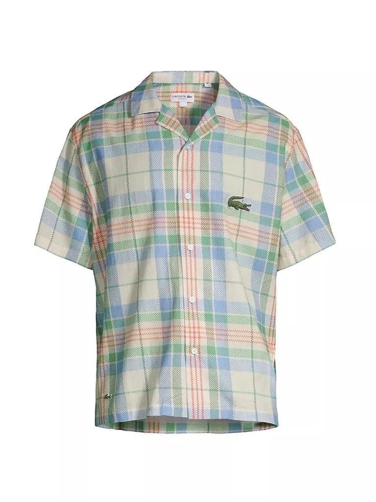 商品Lacoste|Crocodile Logo Check Camp Shirt,价格¥742,第1张图片