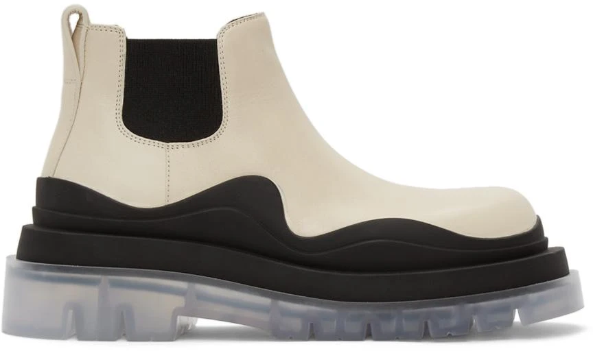 商品Bottega Veneta|Off-White Low 'The Tire' Chelsea Boots,价格¥9863,第1张图片