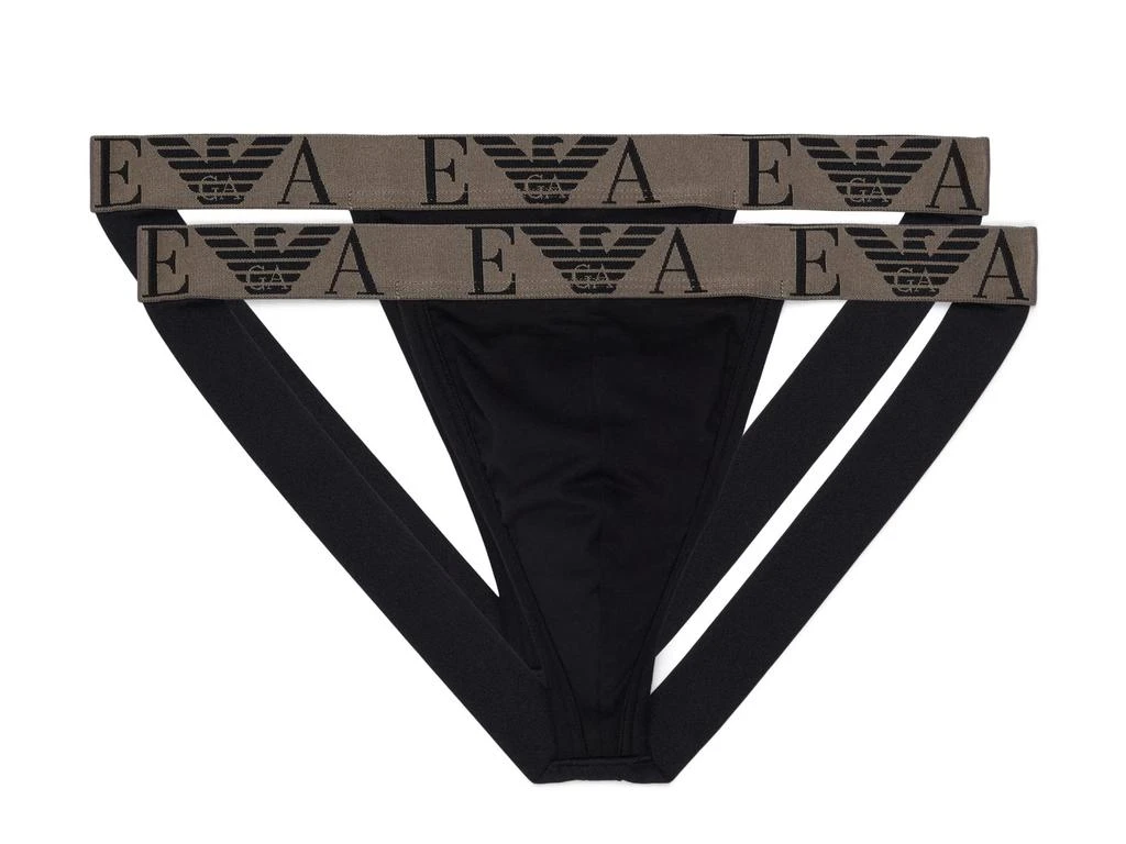 商品Emporio Armani|Bold Monogram Jockstrap 2-Pack,价格¥351,第1张图片