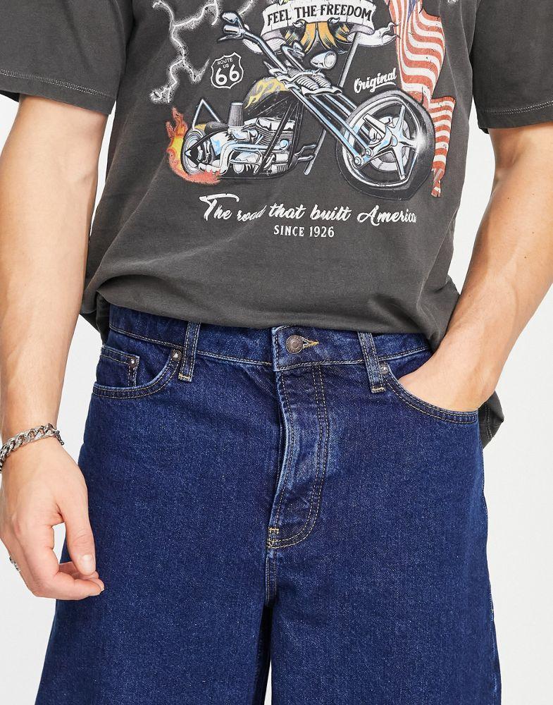 商品Topman|Topman baggy jeans in indigo blue,价格¥176,第5张图片详细描述