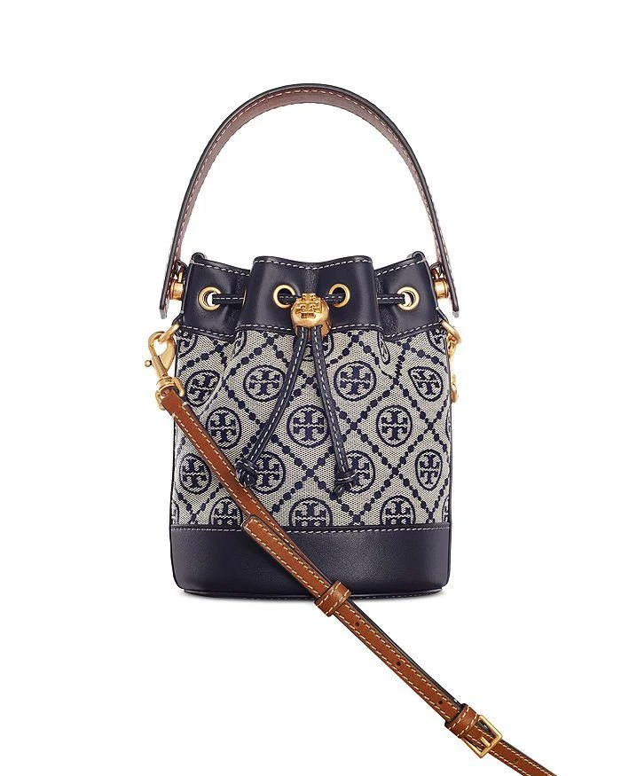 商品Tory Burch|T Monogram Jacquard Mini Bucket Bag,价格¥2770,第5张图片详细描述