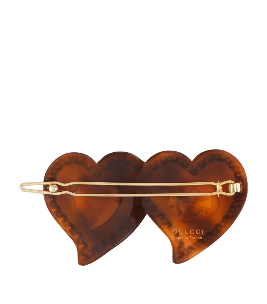 商品Gucci|Interlocking G Hearts Hair Clip,价格¥3568,第2张图片详细描述