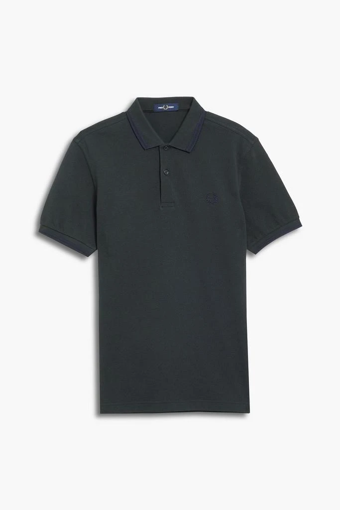 商品Fred Perry|Embroidered cotton-piqué polo shirt,价格¥181,第1张图片