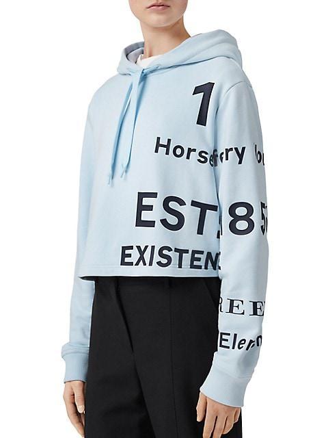商品Burberry|Jenny Cropped Branded Hoodie,价格¥5260,第4张图片详细描述