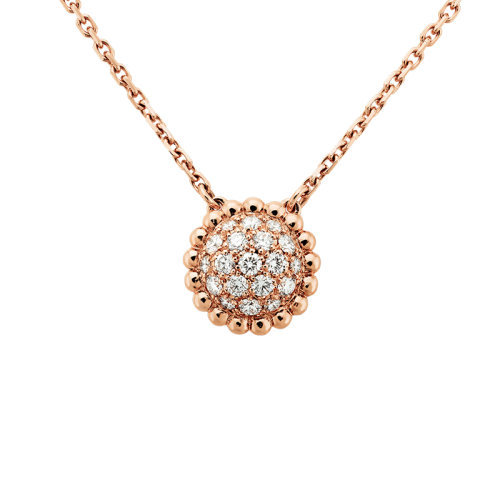 商品Van Cleef & Arpels| Van Cleef & Arpels/梵克雅宝 Perlée diamants系列 18K金玫瑰金镶嵌19颗钻石圆形吊坠VCARO9PE00,价格¥59802,第1张图片