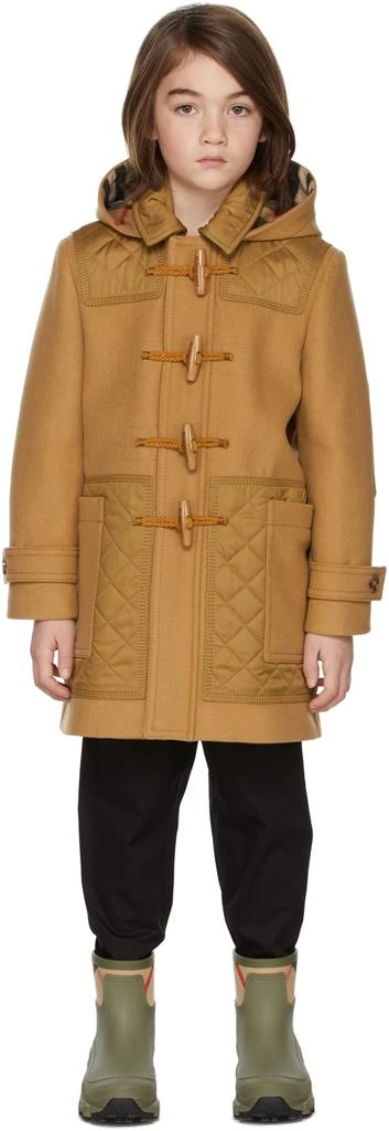 商品Burberry|棕色 Diamond Quilted Panel 儿童大衣,价格¥7374,第2张图片详细描述