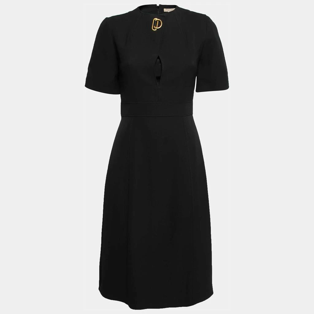 商品[二手商品] Burberry|Burberry Black Silk D-Ring Detail Short Sleeve Dress S,价格¥1772,第1张图片