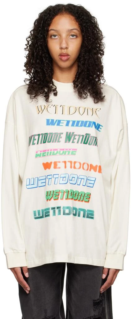 商品We11done|Off-White Printed Long Sleeve T-Shirt,价格¥920,第1张图片